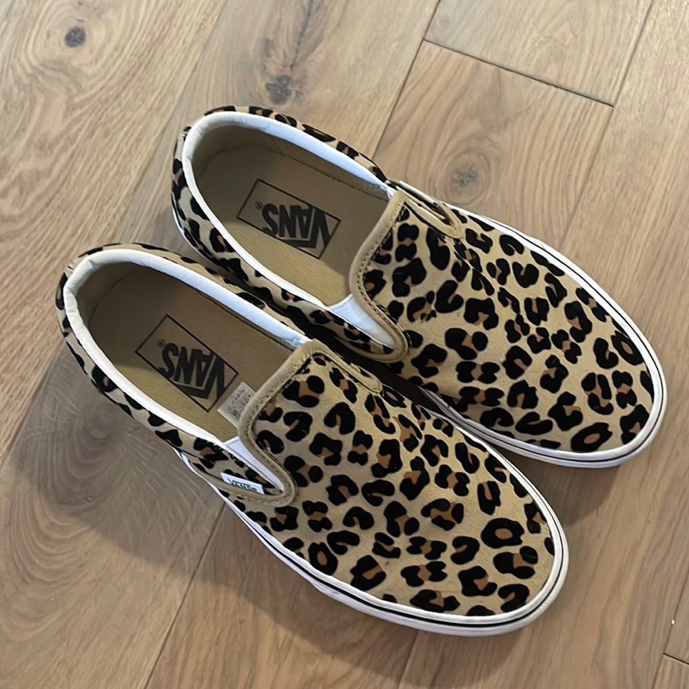 Vans Slip On Leopard Print Skate Shoes